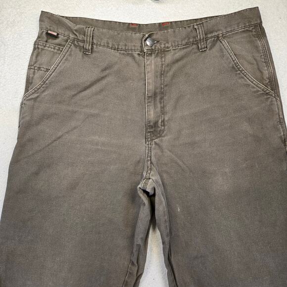 Craftsman Carpenter Pants Men 34x30 Brown Canvas Workwear Utility Skater y2k - Picture 2 of 12